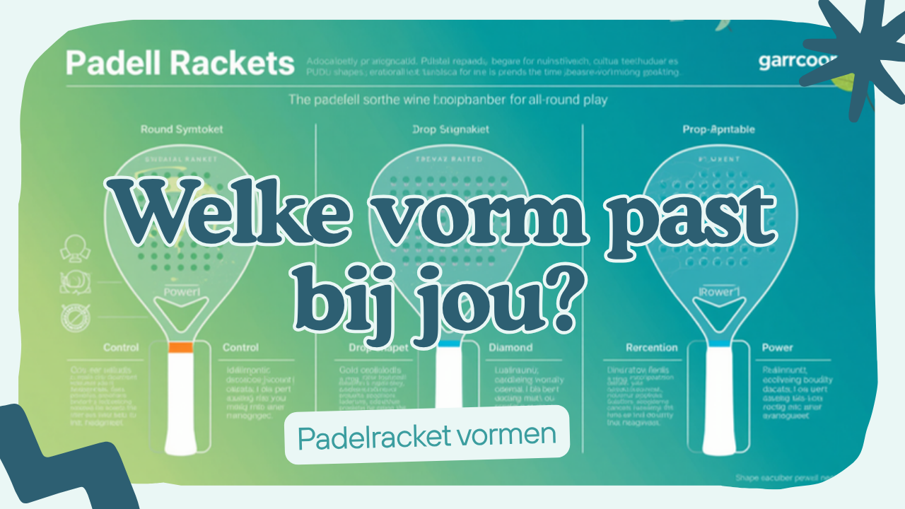 De drie vormen van een padelracket vergeleken